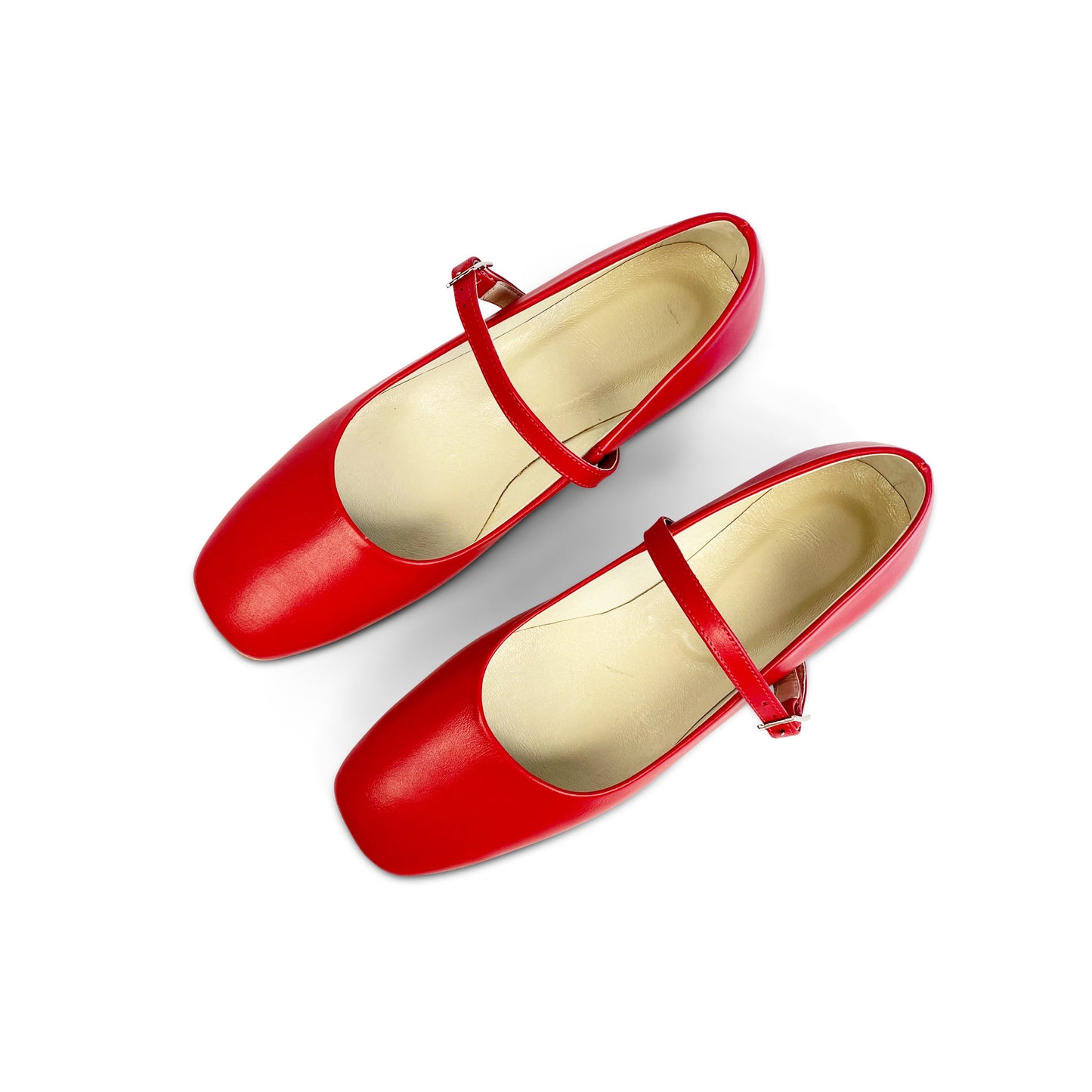 Mary Jane Ballet Flats Baby Blue Suede Arch Strap Free Personalized Material Color