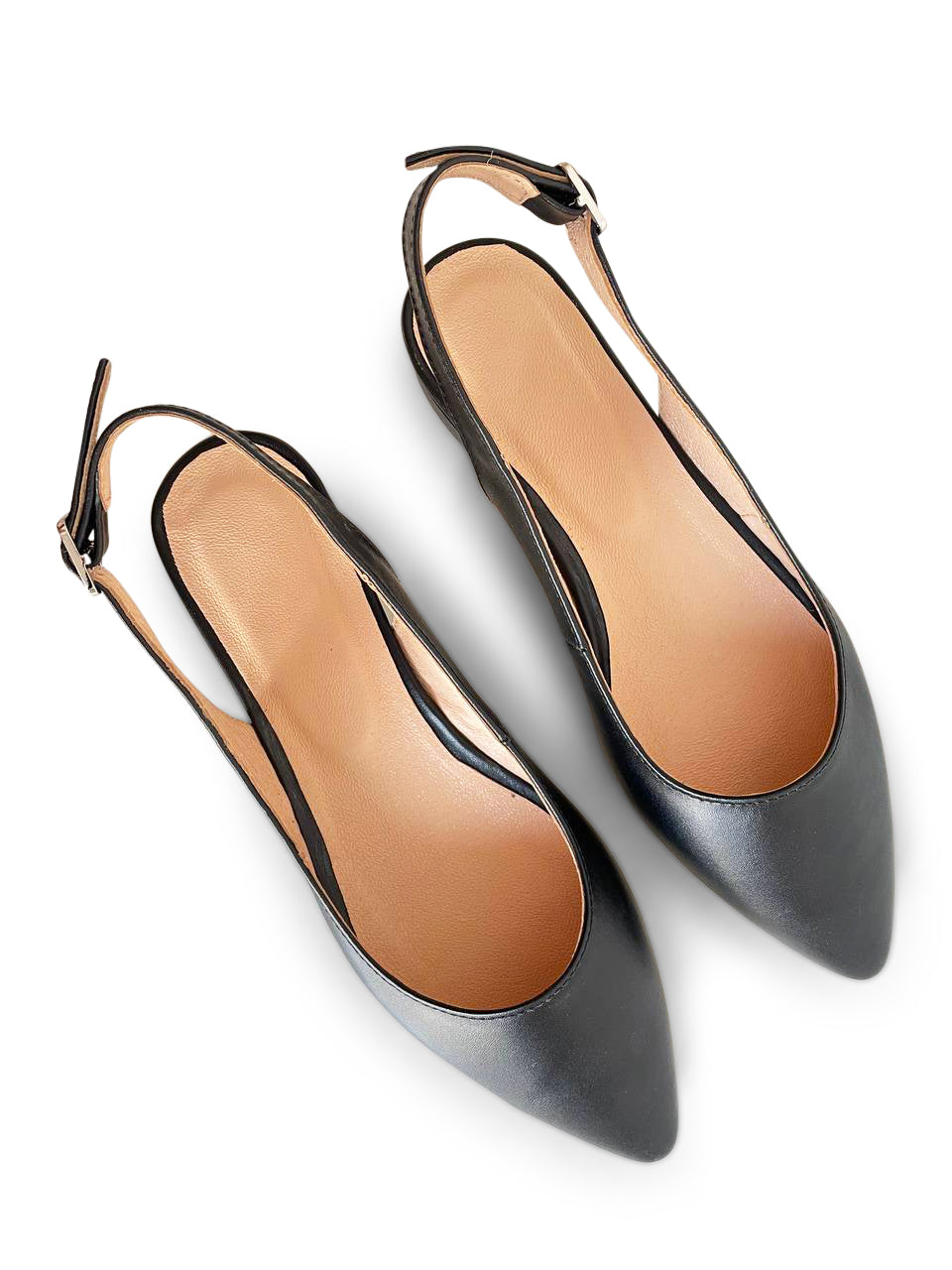 Pointy Slingback Flats Red Suede For Women