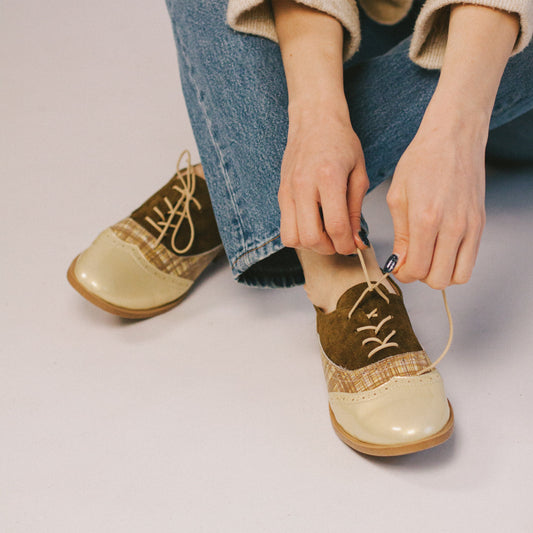 Three- Toned Oxford Shoes For Women